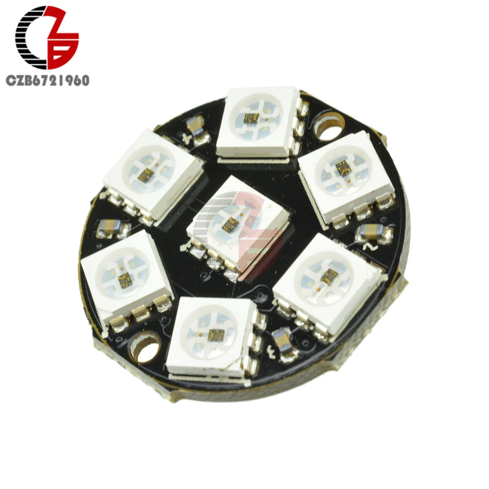 

7-Bit WS2812 5050 RGB LED Round LED Stable Board for Arduino