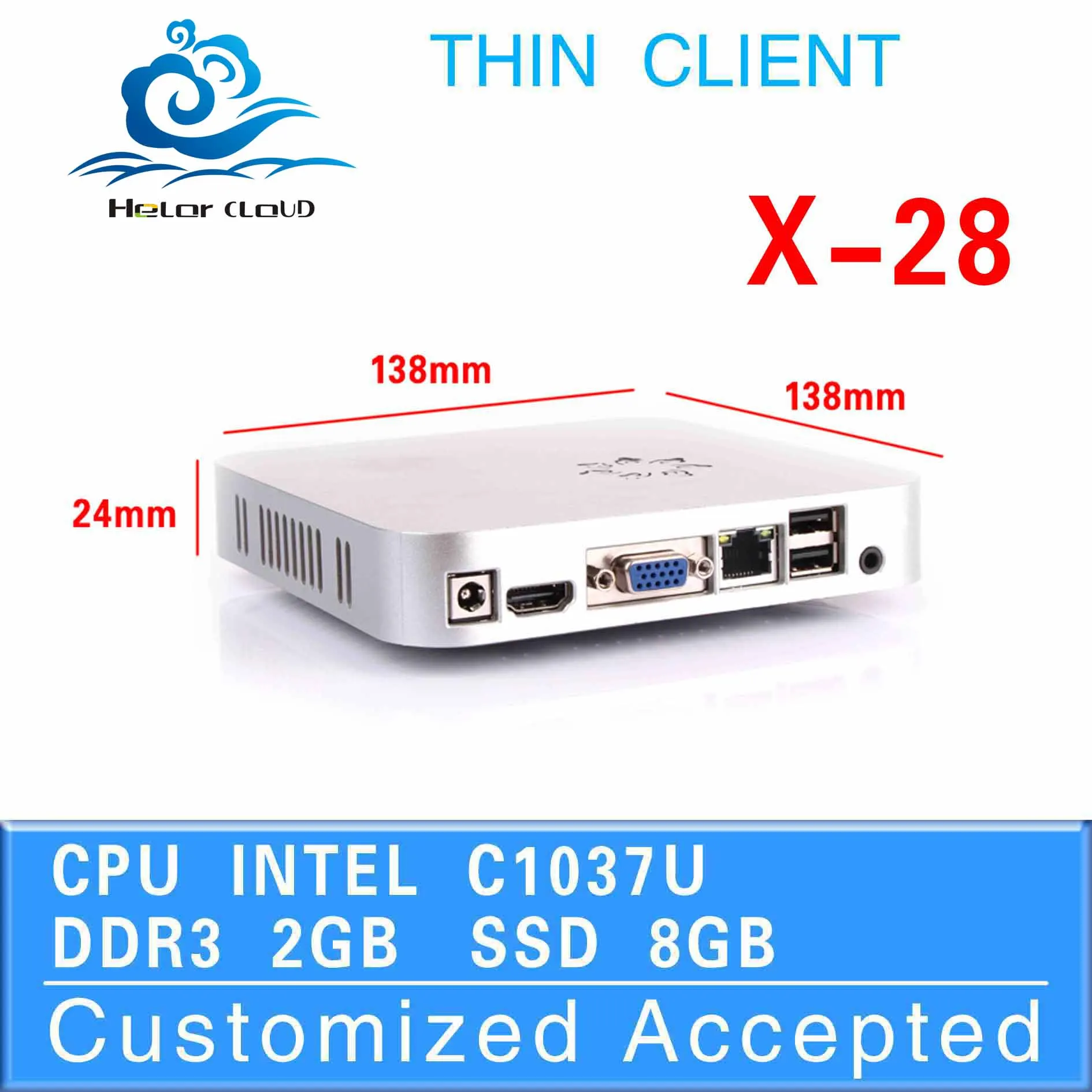 Lowest Price mini pc windows pc Nettop Xcy X28 C1037U 1.8GHZ 2G RAM 8G SSD 4*USB2.0 13.8*13.8*2.4 cm Video Resolution:1920*1080