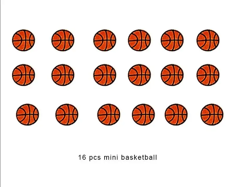 Баскетбольные 18 дюймов фольгированные шары арки 12 дюймов черные/оранжевые/латексные шары, гелий украшения для детского душа diy Декор для дня рождения - Цвет: 16pcs mini basketbal