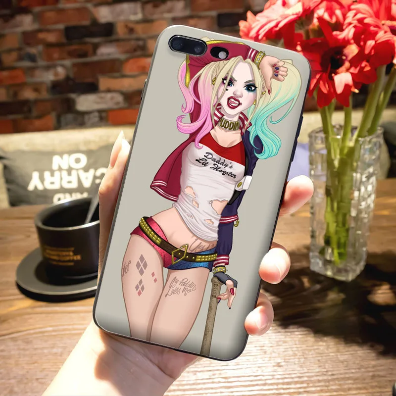 MaiYaCa Harley Quinn отряд самоубийц Джокер подмигивание аксессуары для телефонов Чехол для Apple iPhone 8 7 6 6S Plus X 5 5S SE 11pro max чехол - Цвет: 4