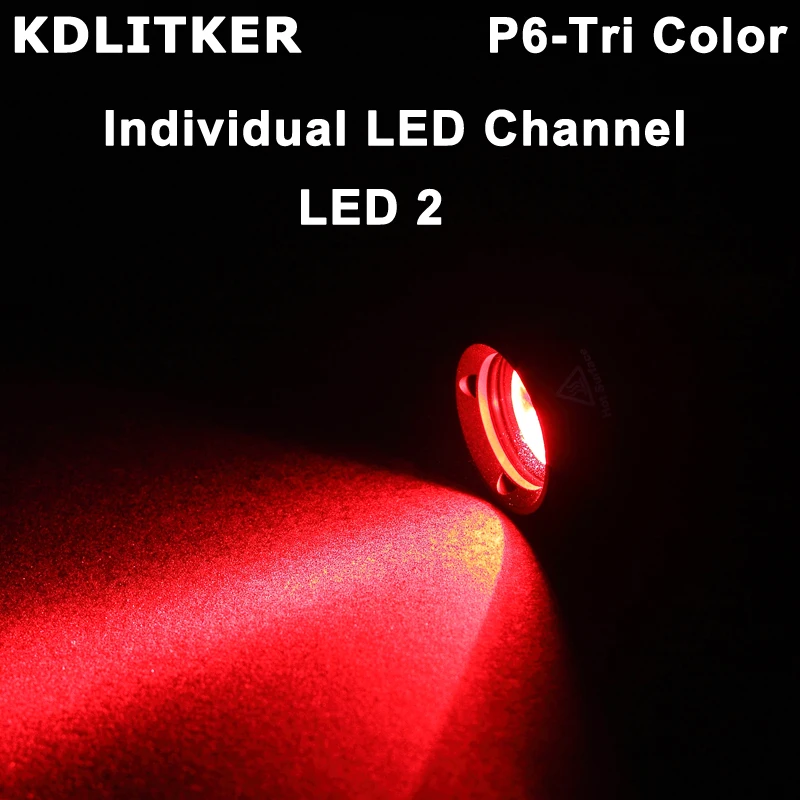 KDLITKER P6-TRI Cree XP-E2 тройной Цвет P60 светодиодный Drop-(диам. 26,5 мм