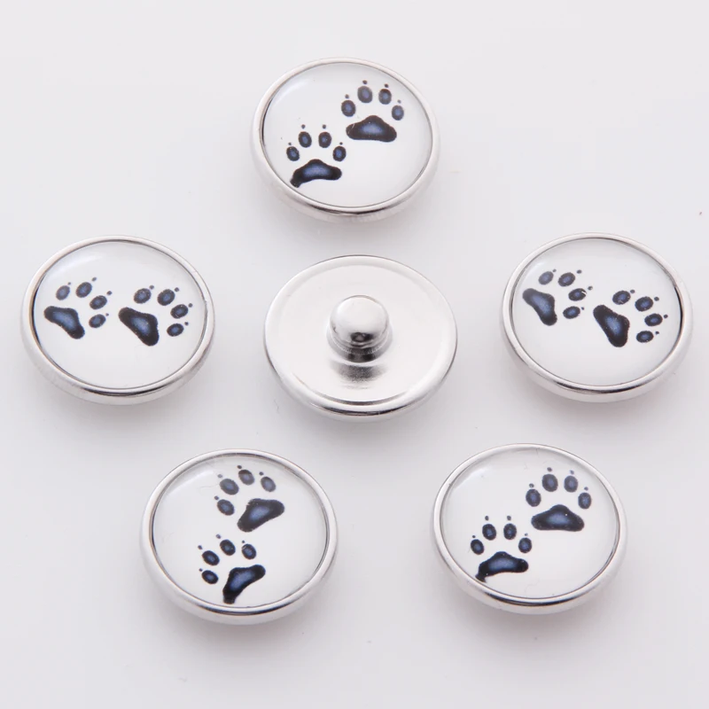 

Wholesale Cartoon Snap Jewelry 18mm Snap Buttons DIY Glass Buttons For Women TZ4112