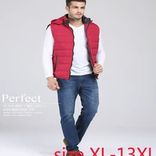 Новое поступление зимние ожирением стенд датский cap Мужской жилет верхняя одежда Большие размеры XL-4XL5XL6XL7XL8XL9XL10XL11XL12XL13XL