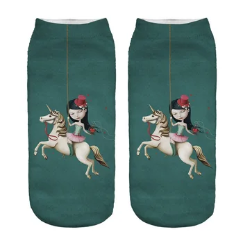 

RUNNING CHICK Unicorn 3d digital printing socks
