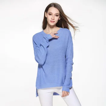 

New Women Spring Autumn Fashion Jumper Sweater Female Plus Size 3XL Tops Ladies Long Sleeve Knitwear Loose Striped Pullovers W61