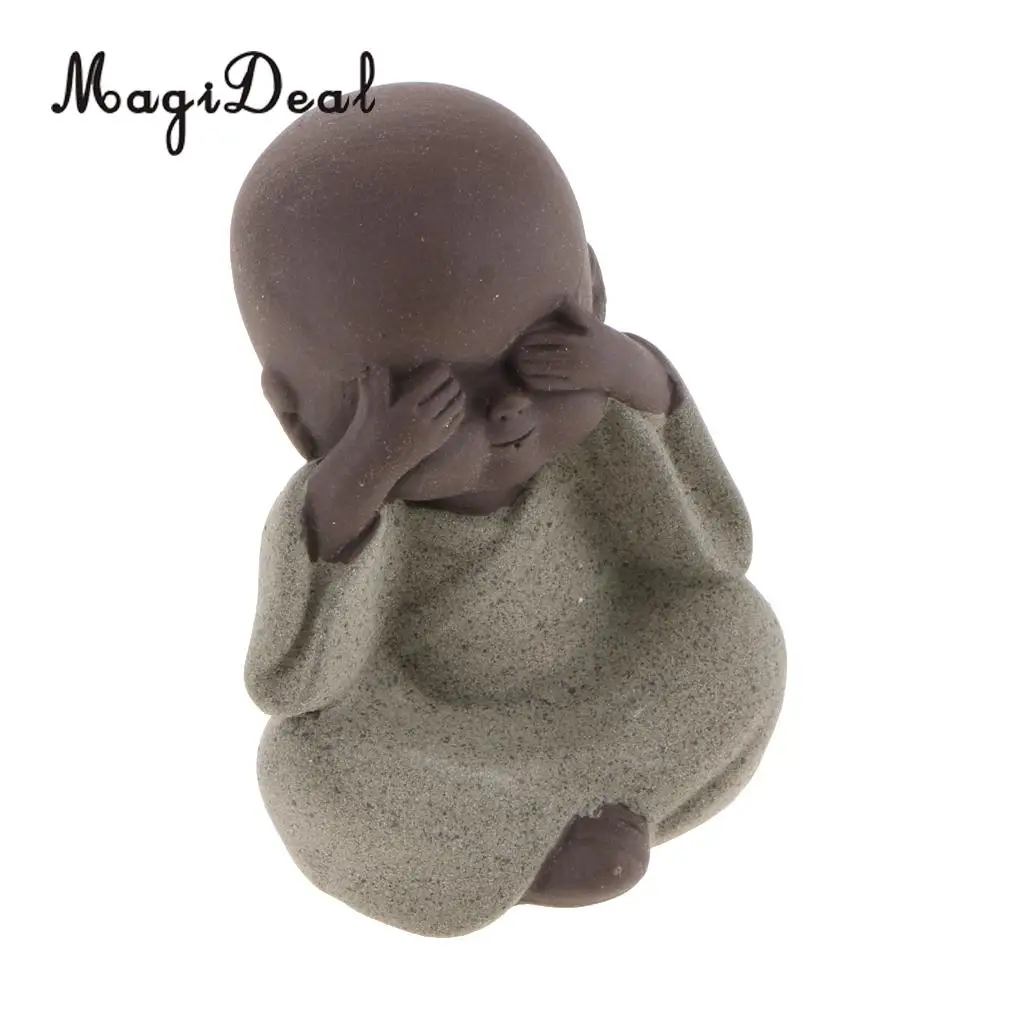 Chinese Kung Fu Tea Pet Little Buddha Monk Statue for Home Tea House Tea Party Decoration