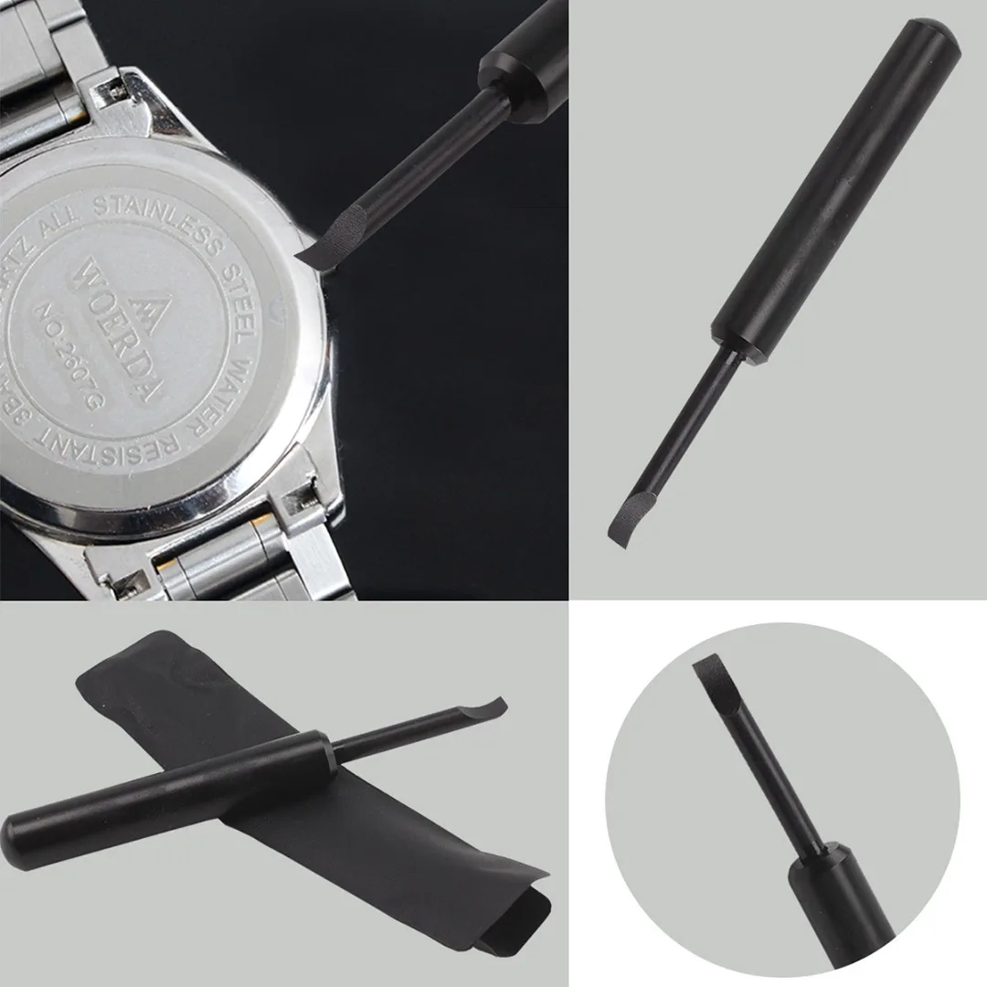 

Shellhard 1pc Black Watches Case Back Opener Remover Knife Pry Lever Durable Useful Watch Snap Repair Tools Snap Repair Tool Kit