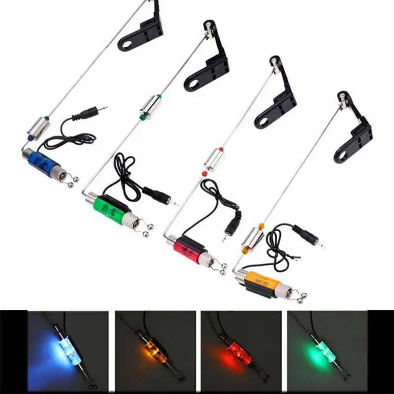 

Fishing Alarm Iron Fishing Bite Hanger Swinger LED Illuminated Indicator Fishing Tackle Tools High Quality