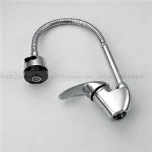 Латунь Кухня смеситель холодной и горячей Кухня нажмите на одно отверстие водопроводной воды torneira Cozinha