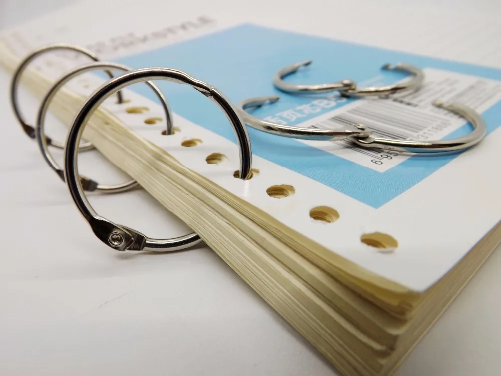 Anel de Metal Anel de Cortina Sales Coleção Livro Calendário Anel Círculo Keychain 10 Unidades - Pacote Fabricante Direto ss Hot 2 Cheap Espiral
