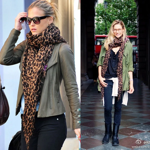 Осенне-зимний женский Классический Леопардовый хлопковый шарф с дикими складками тонкая хлопковая шаль шарф дешевая
