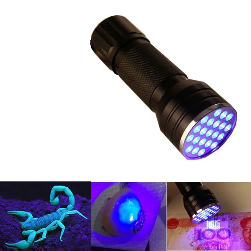 led UV flashlight torch 21led ultraviolet lamp Gel Nail Curing Light