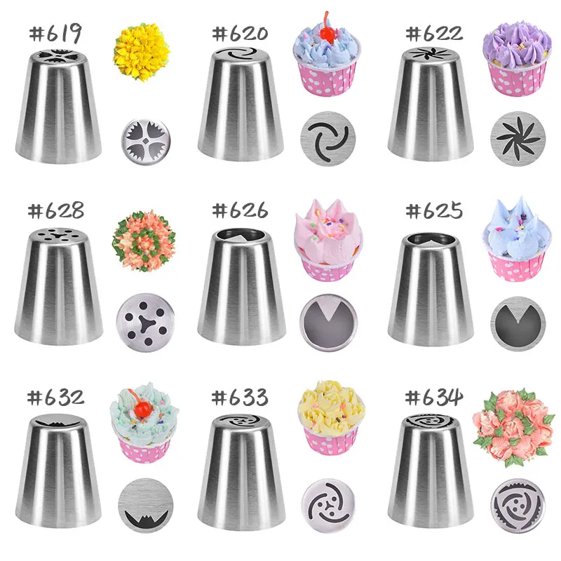 

VOGVIGO Pastry Nozzles for cream Pastry Accessories Icing Piping Nozzles Pastry Bag Nozzles 304 Stainless Steel Cake Decorating