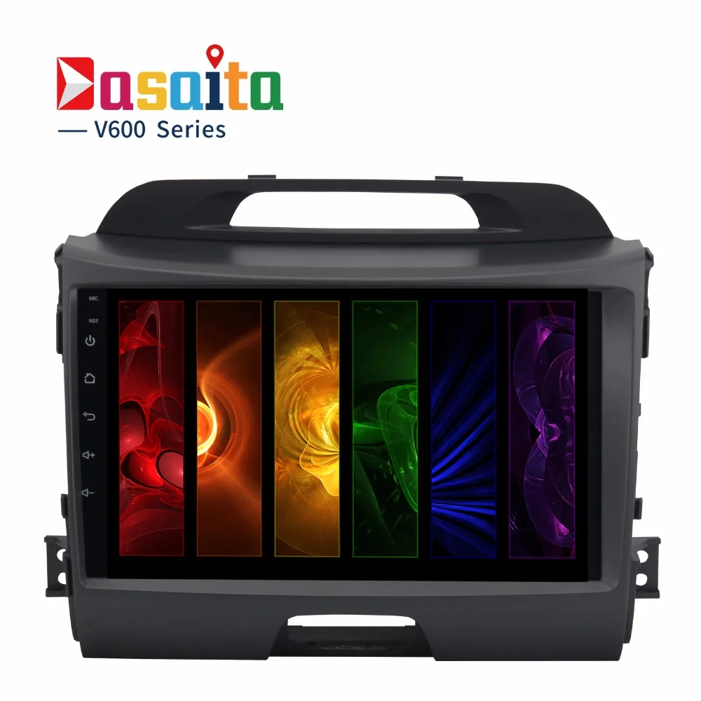 Dasaita 9 &quotAndroid 6.0 автомобиль DVD GPS плеер для Kia Sportage R 2011 2016 с восьмиядерным зеркало