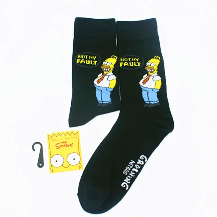 Специальное предложение, супер модные хлопковые носки с героями мультфильмов, индивидуальные мужские брендовые носки, модные носки с героями мультфильмов для мужчин