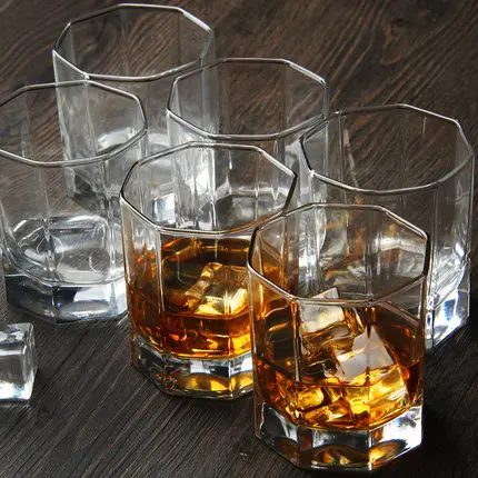 Ромбовидный/восьмиугольный стакан для виски/бокал для бренди, рюмка/пивное Стекло 6 шт. для одного набора