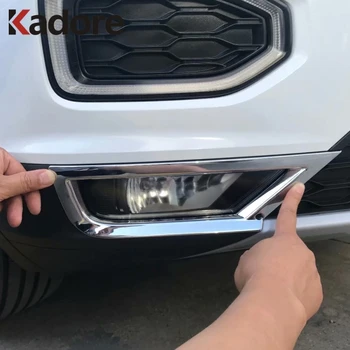 

For Volkswagen T-ROC TROC 2017 2018 2019 ABS Chrome Front Foglight Fog Light Cover Trim Car Protect Accessories 2pcs/set