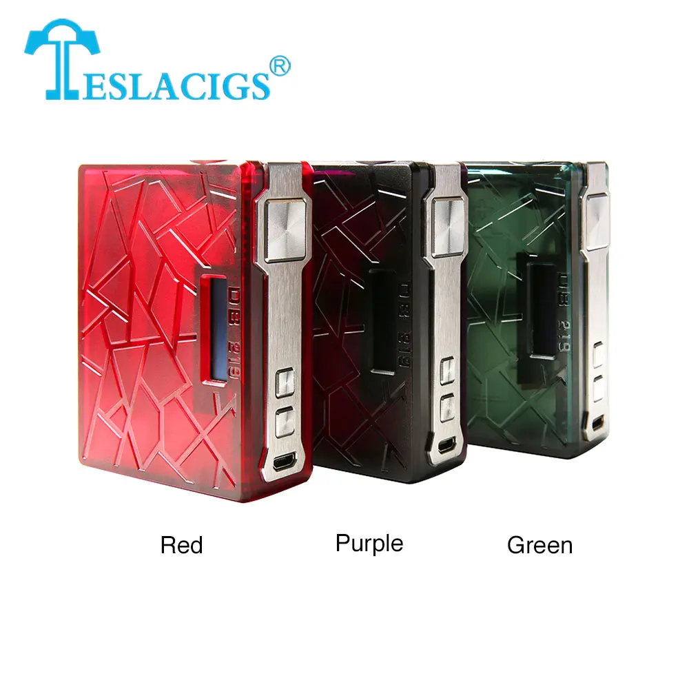 New Tesla DB 219 TC Box MOD Made of Advanced PEI Material with 219W Max Output No 18650 Battery E-cig Vape Teslacigs DB 219 Mod New Tesla DB 219 TC Box MOD Made of Advanced PEI Material with 219W Max Output No 18650 Battery E-cig Vape Teslacigs DB 219 Mod
