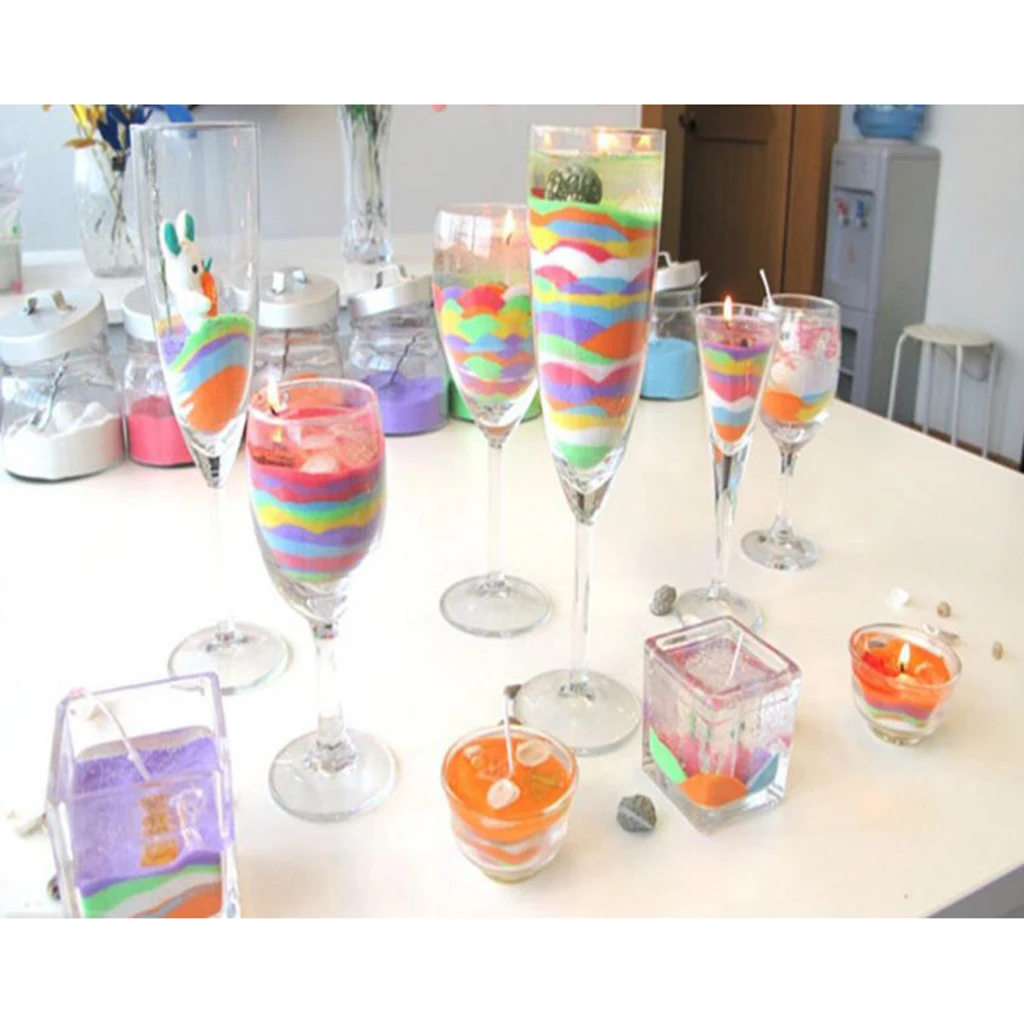 200g Clear Jelly Wax Gel Candle Wax & 80g 8 Colors Candle Wax Dyes Candles Dye Soy Dyes DIY Candle Making Crafts Supplies