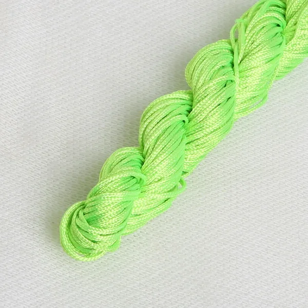 1 мм* 24 м нейлоновый шнур для ювелирных изделий, китайский узел, макраме, веревка для рукоделия, инструмент для рукоделия, ручная строчка - Цвет: Light Green