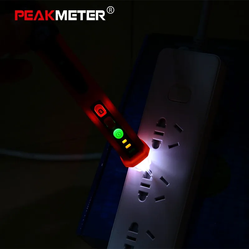 PEAKMETER PM8909 VS PM8908C бесконтактный Тестер ручка 12 1000 В/48 В переменного тока детекторы