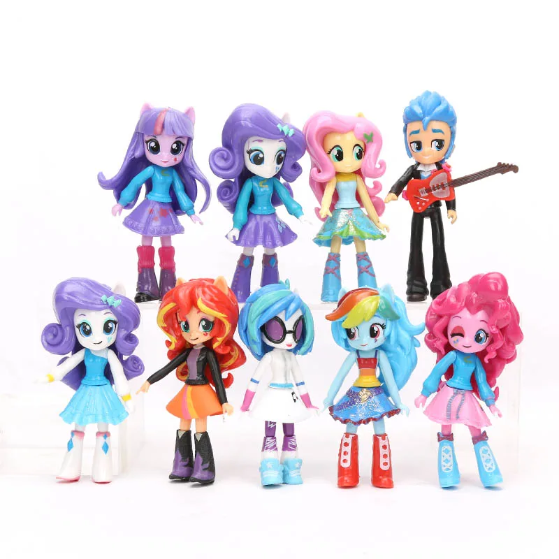 12 см 9 шт. 7 шт. игрушки My Little Pony friendly Is Magic Pony Набор фигурок Twilight Sparkle Rainbow Dash Fluttershy модель куклы