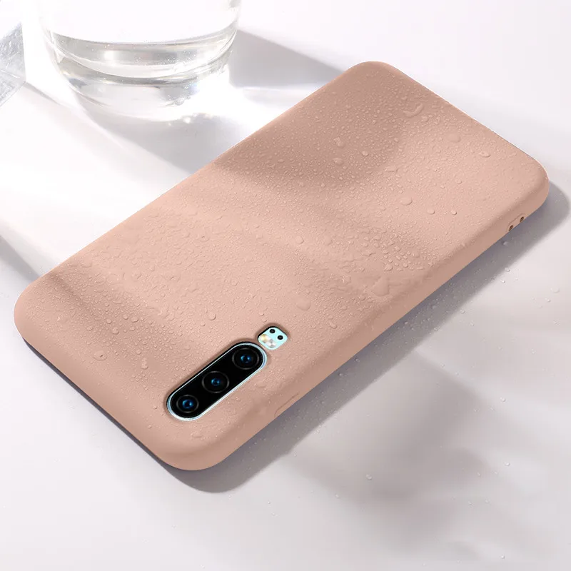 For Huawei P20 lite Case Shockproof Liquid Silicone Case For Huawei P20 L ite Lte Pro P Smart Z Case Cover - Цвет: Pink
