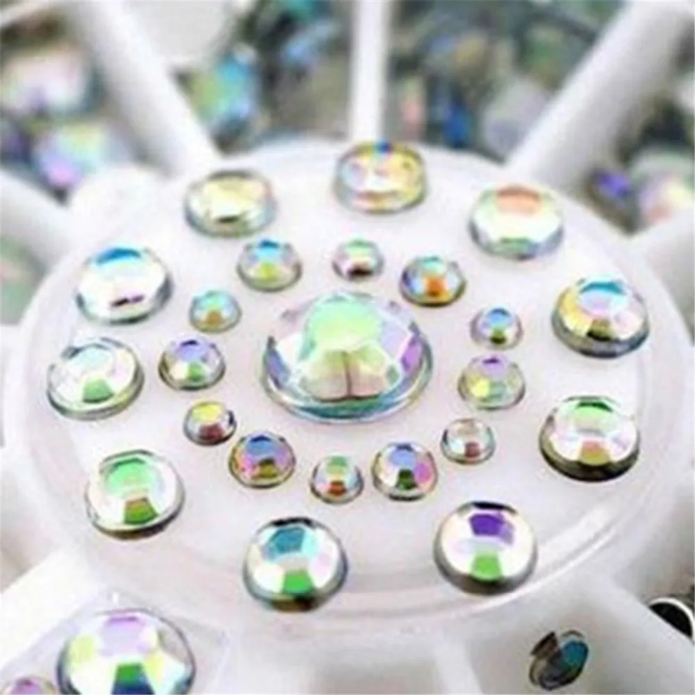 Ногтей «ромашка» Для лаков Кристалл Блеск Rhinestone DIY 3D Nail Art украшения блеск Gem Jewelry ослепительно акриловые алмазного