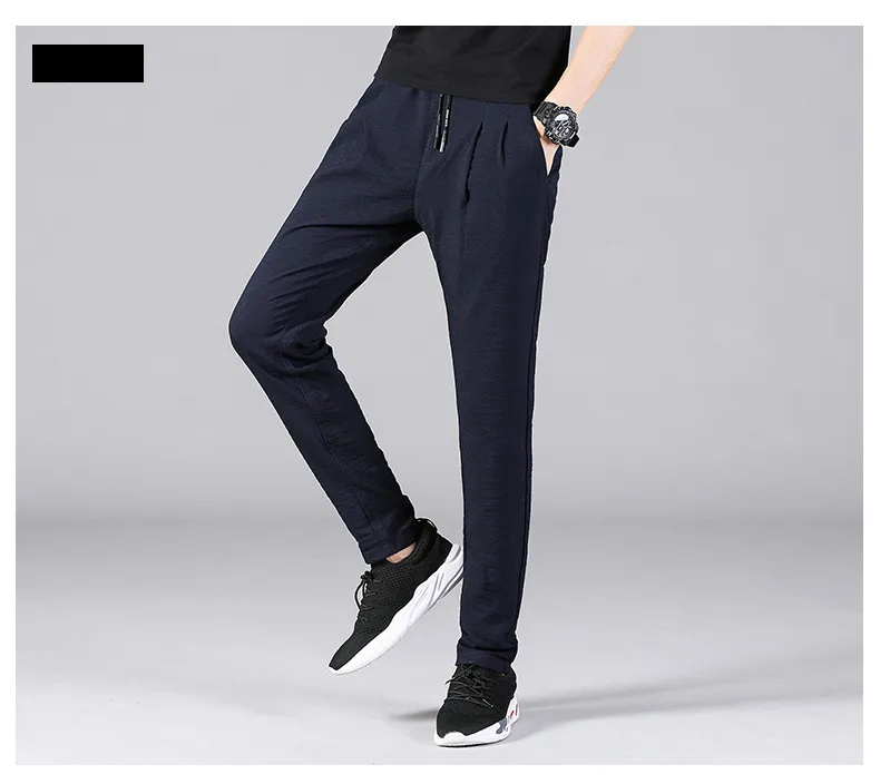 MRMT 2019 брендовые летние мужские брюки ледяной шелк супер-тонкие свободные повседневные классные дышащие брюки для мужчин модные брюки