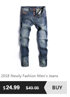 Новые модные мужские джинсы темно-синего цвета классические джинсовые штаны рваные джинсы для мужчин фирменный дизайн прямые джинсы на пуговицах