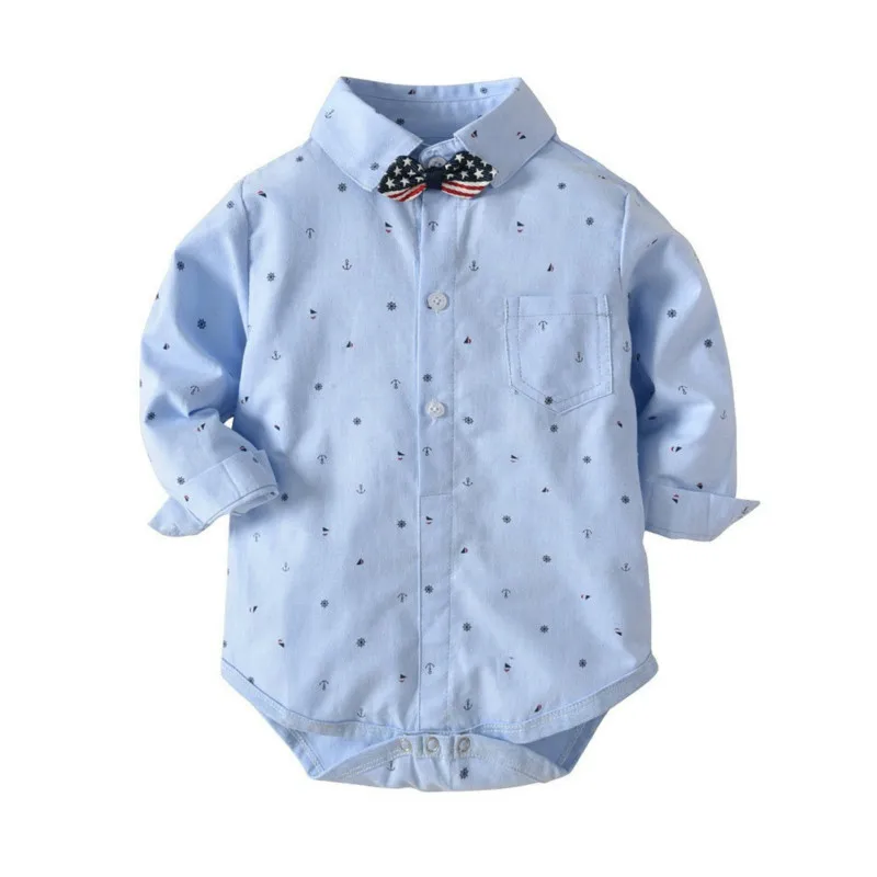 Комплект одежды из 3 предметов для маленьких мальчиков, хлопковая одежда для маленьких мальчиков рубашка в клетку, брюки детская одежда для джентльменов наряд для новорожденных на день рождения - Цвет: B