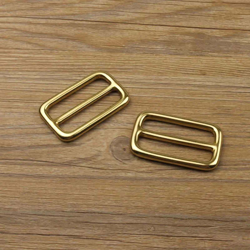 

DIY Johnleather Craft Solid Brass Hardware Strap Slide BOR Finish Size 34mm