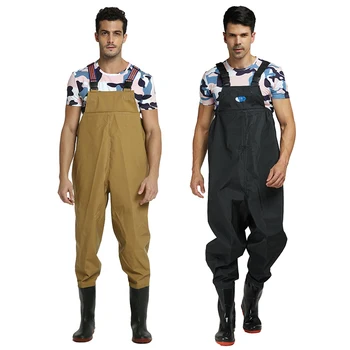 Ultra light leather Fishing Wader Additional Durability Breathable chest waders Fishing boots Waders respirant overalls KU003