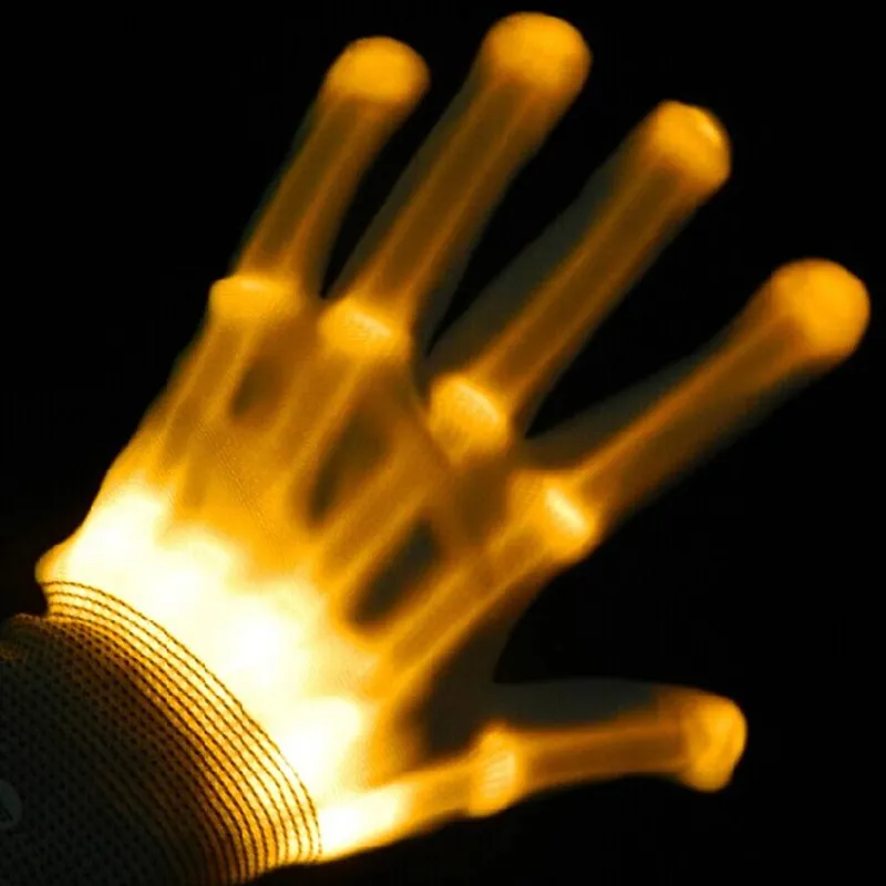 Красочный светодиодный мигающий перчатки светящийся палец вспышка новинка игрушки для детей взрослых Праздничный Рождественский подарок на вечеринку в честь Хэллоуина светильник игрушки