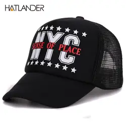 Hatlander 2017 детская бейсбольная кепка для маленьких девочек шляпы для мальчиков snapback Кепка casquette письмо NYC изогнутая Кепка летние сетчатые