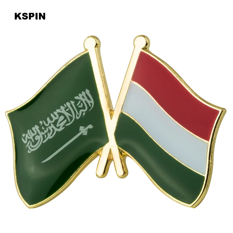 Saudi Arabia &amp Hungary Friendship Flag Badge Brooch National Lapel Pin International Travel Pins Collections XY0486-11 | Дом и сад