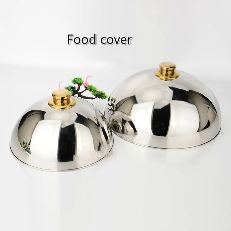 Luxury 304 stainless steel plate lid high grade food cover teppanyaki