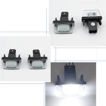 

1Pair LED License Number Plate Lights Lamp For Peugeot 206/207/307/308 Citroen C3-C6