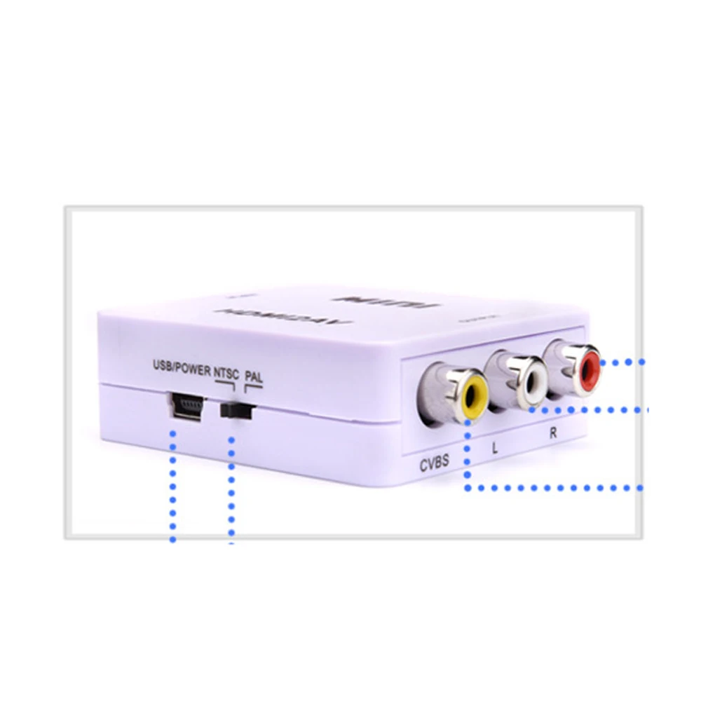 Высокое качество Мини HD видео коробка 1080P HDMI в AV конвертер HDMI2AV адаптер Интерфейс