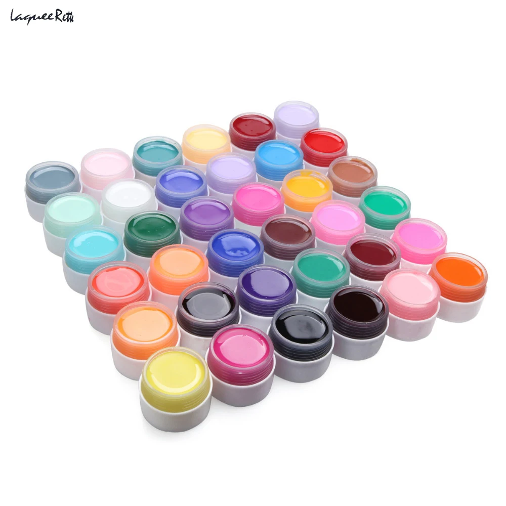 36 Colors UV Gel Builder Set For Nail Art Tips Extension Manicure DIY Tools Decorations Free 