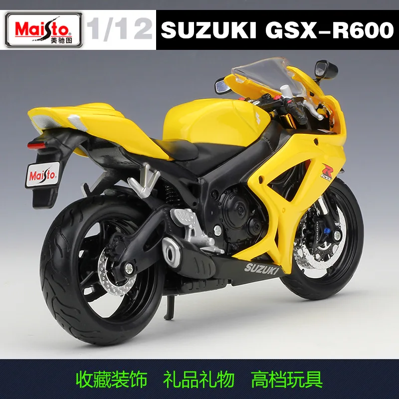 1:12 SUZUKI GSX-R600 Maisto модель автомобиля литая под давлением металлическая модель спортивного гоночного мотоцикла модель мотоцикла для коллекционных