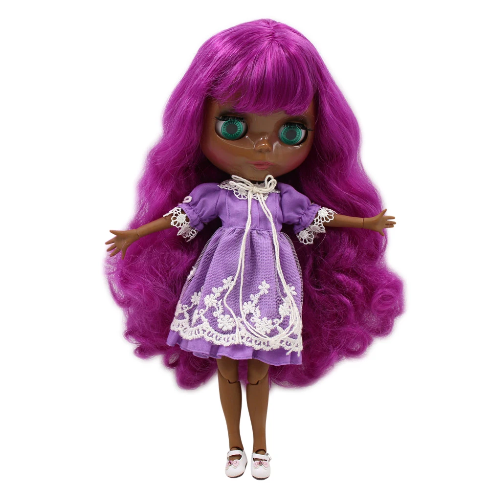Ледяной DBS Blyth кукольные 1/6 30 см bjd супер черный темной кожи шарнирное тело волосы