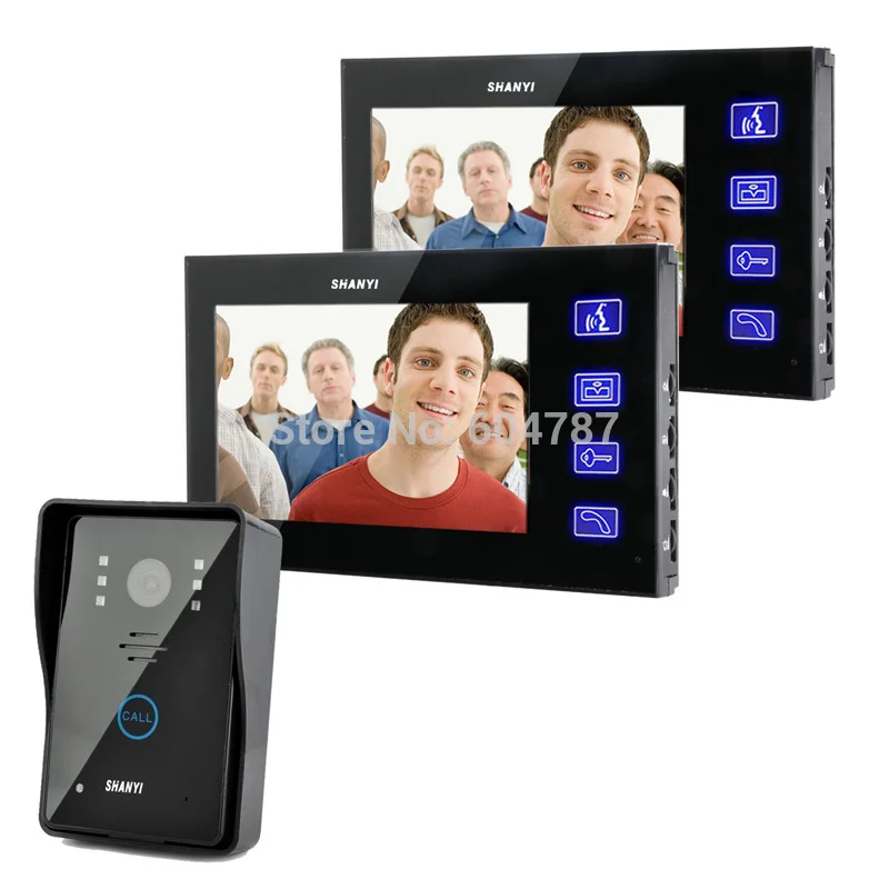 

7'' Wired Video Door Phone Doorbell Intercom Night Vision IR Waterproof Camera