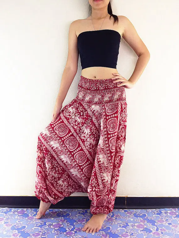 Fashion Comfy Beach Baggy Boho Gypsy Hippie Women Harem Pants High
