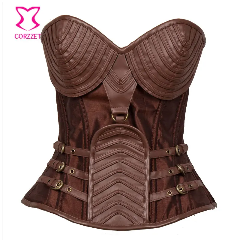 Corset Women Top Zip Side Bustiers with Lace Straps Vintage Costume Corsets  Plus Size Corsetto - AliExpress