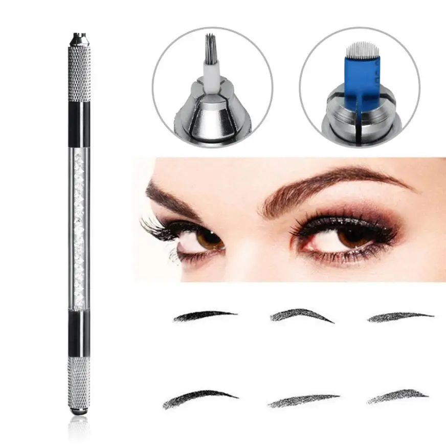 

1PC Double-head Makeup Eyebrow Tattoo Manual Pen Pencil Microblading Tattoo Accessories 2U0719