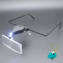 Oringal абсолютно ремонт часов тип стекла Лупа с 3 объективами, Hands Free Лупа с светодиодный светильник для чтения и ремонта