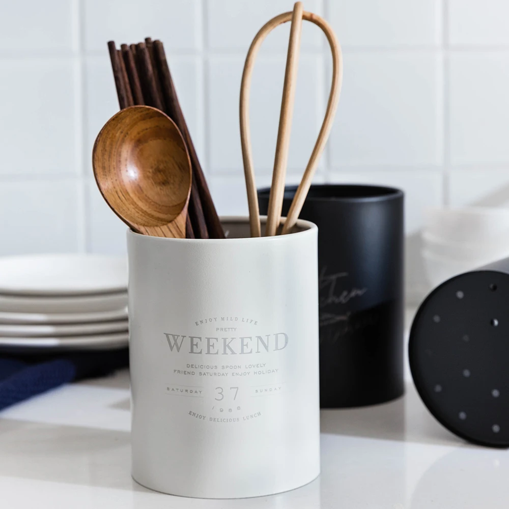 

MDZF SWEETHOME Chopsticks Barrel Stainless Steel Storage Tableware Chopsticks Drop Tube Kitchen Accessories Spoon Fork Holder