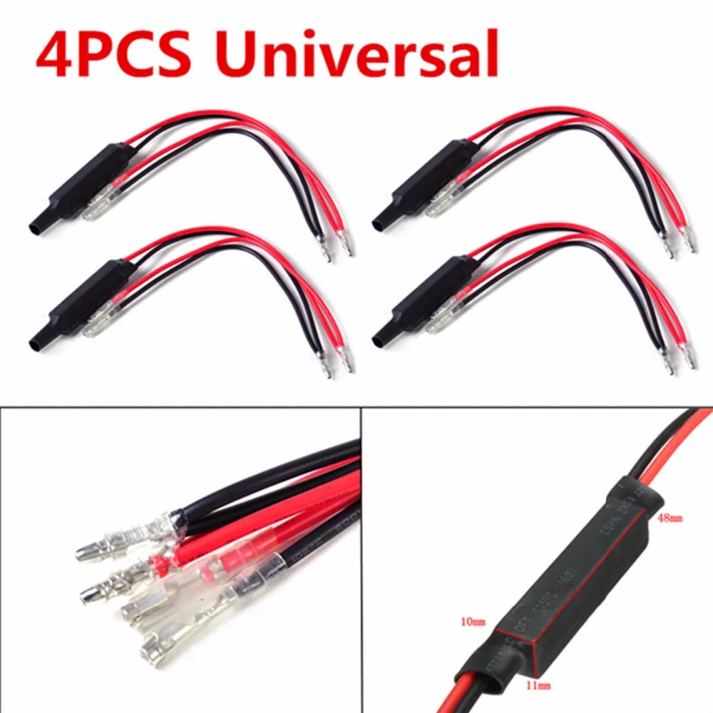 

Krator 4Pcs 12V 10W Load Resistors Blinker Resistor For Motorcycle LED Turn Signal Lights