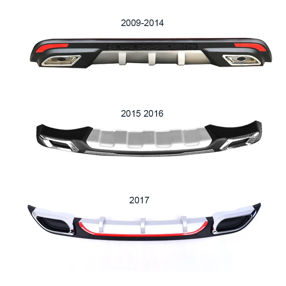 Для Chevrolet Cruze 2009 до ABS пластик задний спойлер диффузор бампер Защита противоскользящая пластина покрытие автомобиля Стайлинг 1 шт